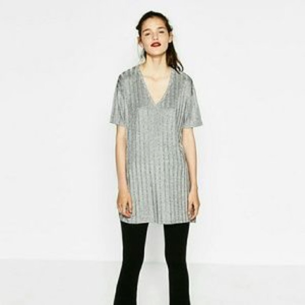 Zara Gray T-Shirt Dress